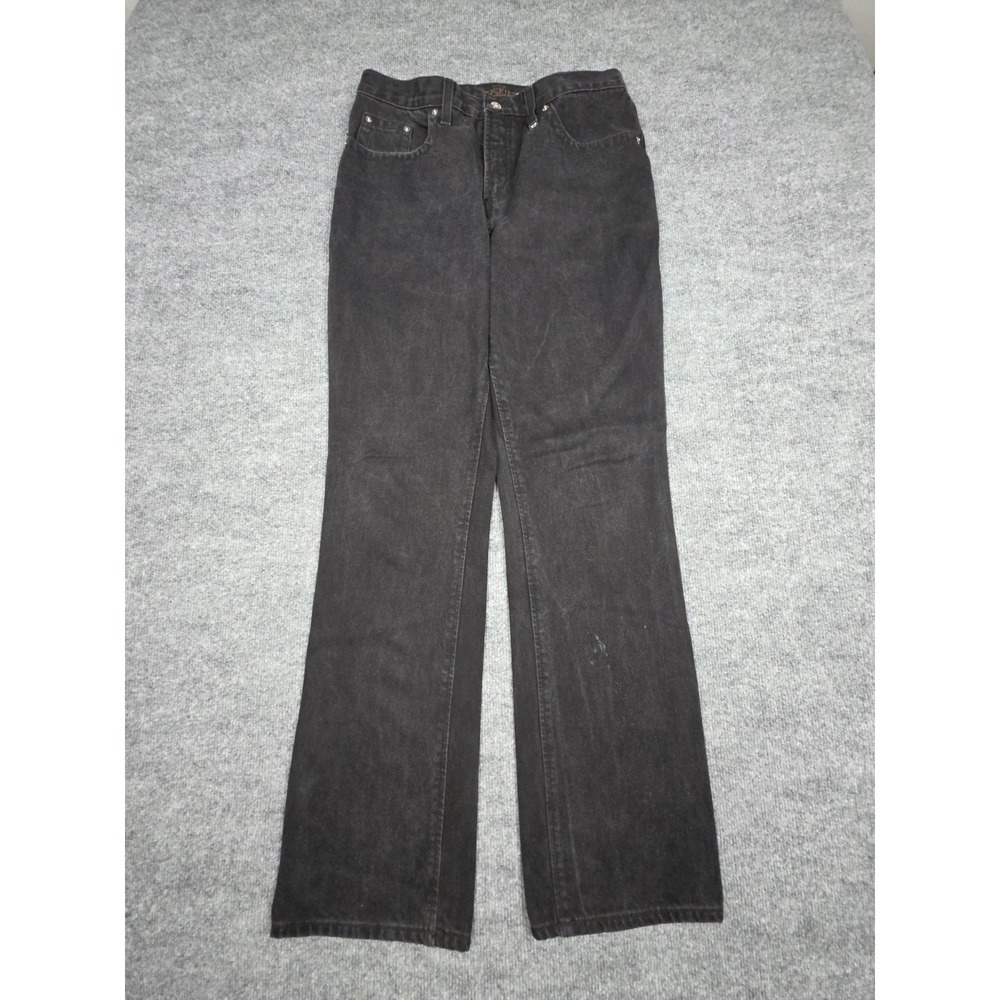 Vintage Rocky Mountain Jeans Women's 12 LONG Black Bareback Western Y2K **